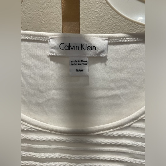 Calvin Klein Women’s White Blouse, Lined - Picture 3 of 6